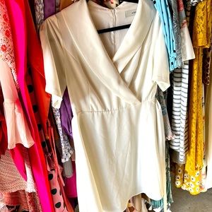 Beautiful Korean white soft mini dress size S